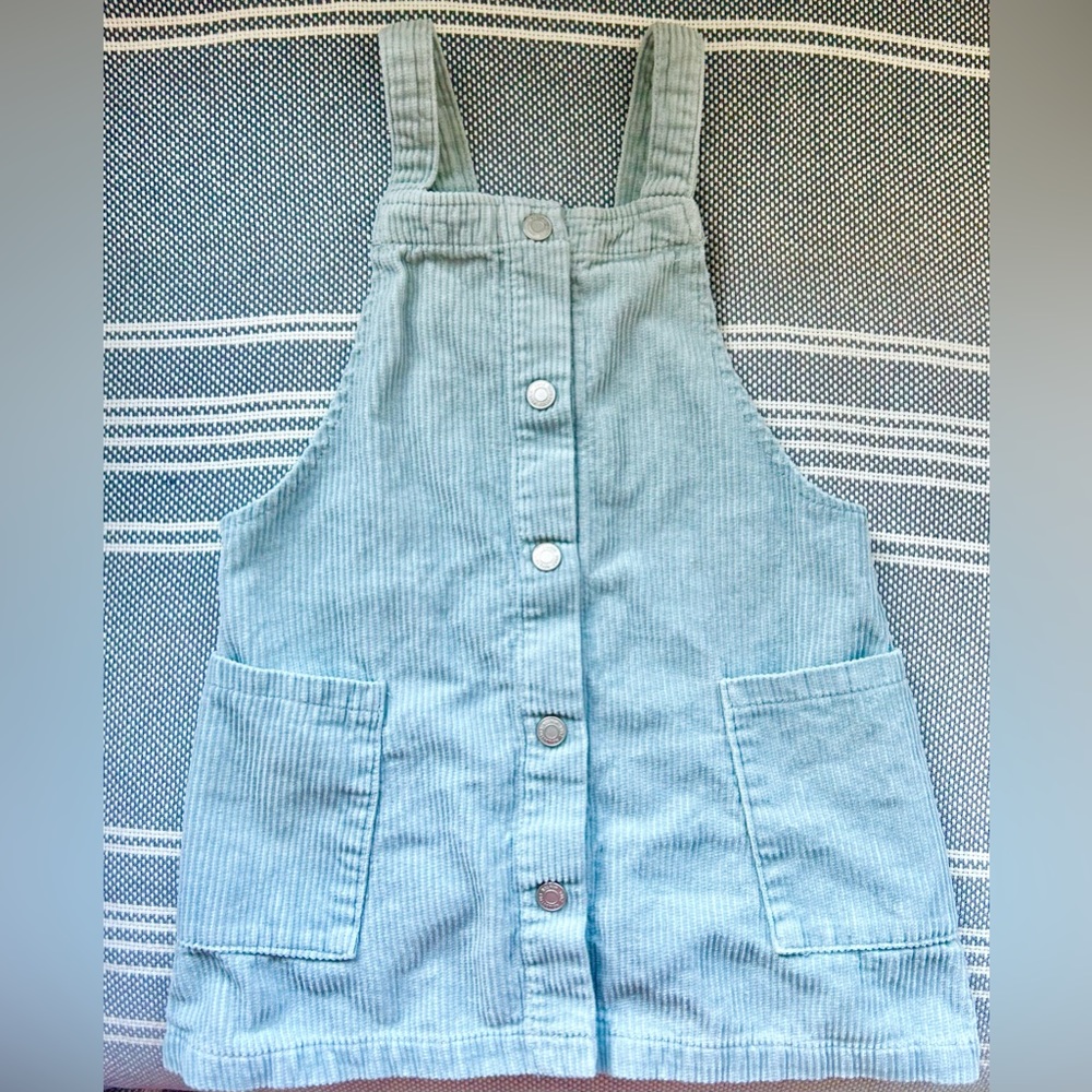 Zara blue corduroy pinafore dress (size 3-4)